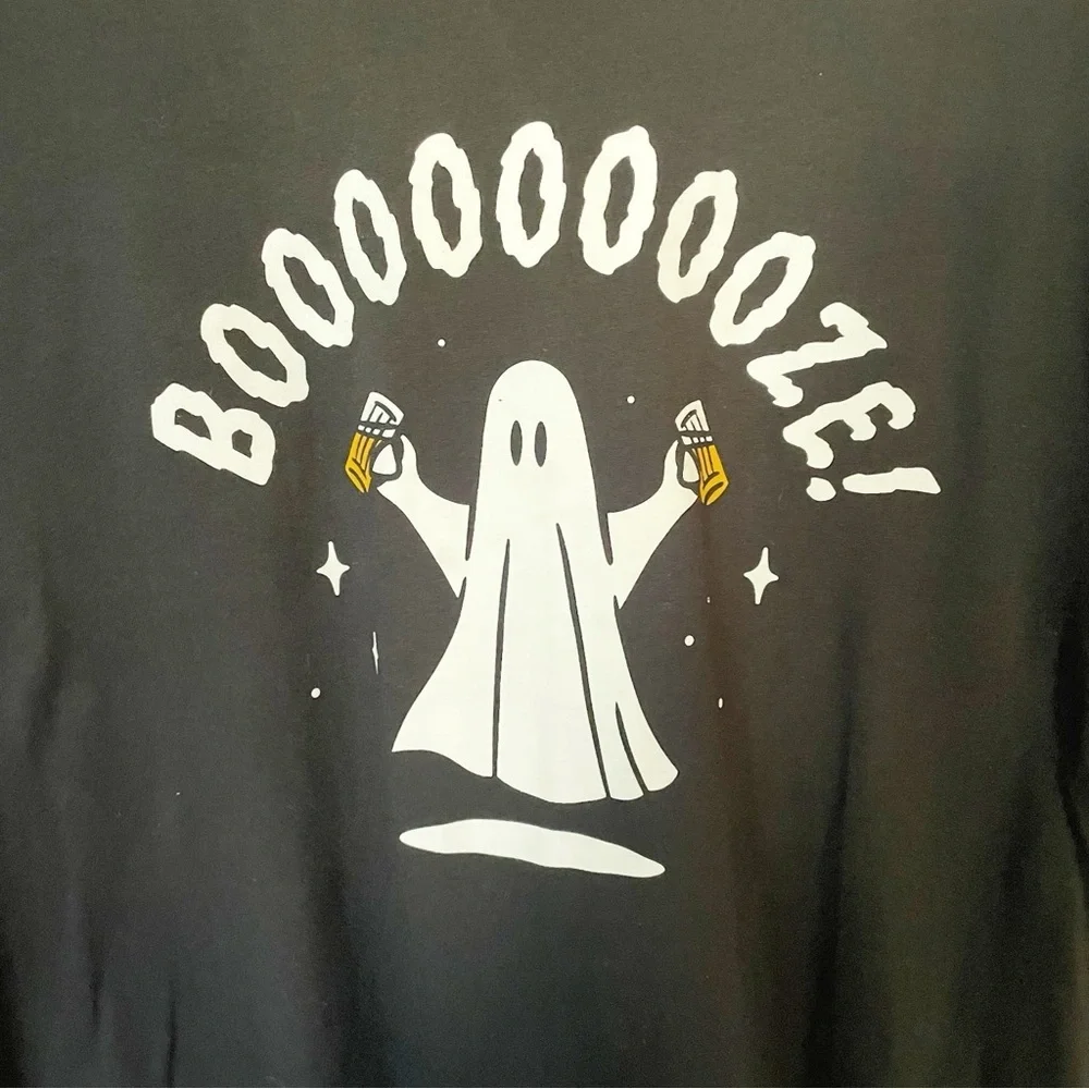 Old Navy Unisex Short Sleeve Crewneck Cotton Blend Black Ghost Tee Size XL - Picture 3 of 6